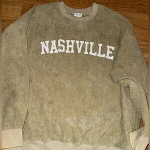 Le Lis Beige Ribbed Nashville sweatshirt